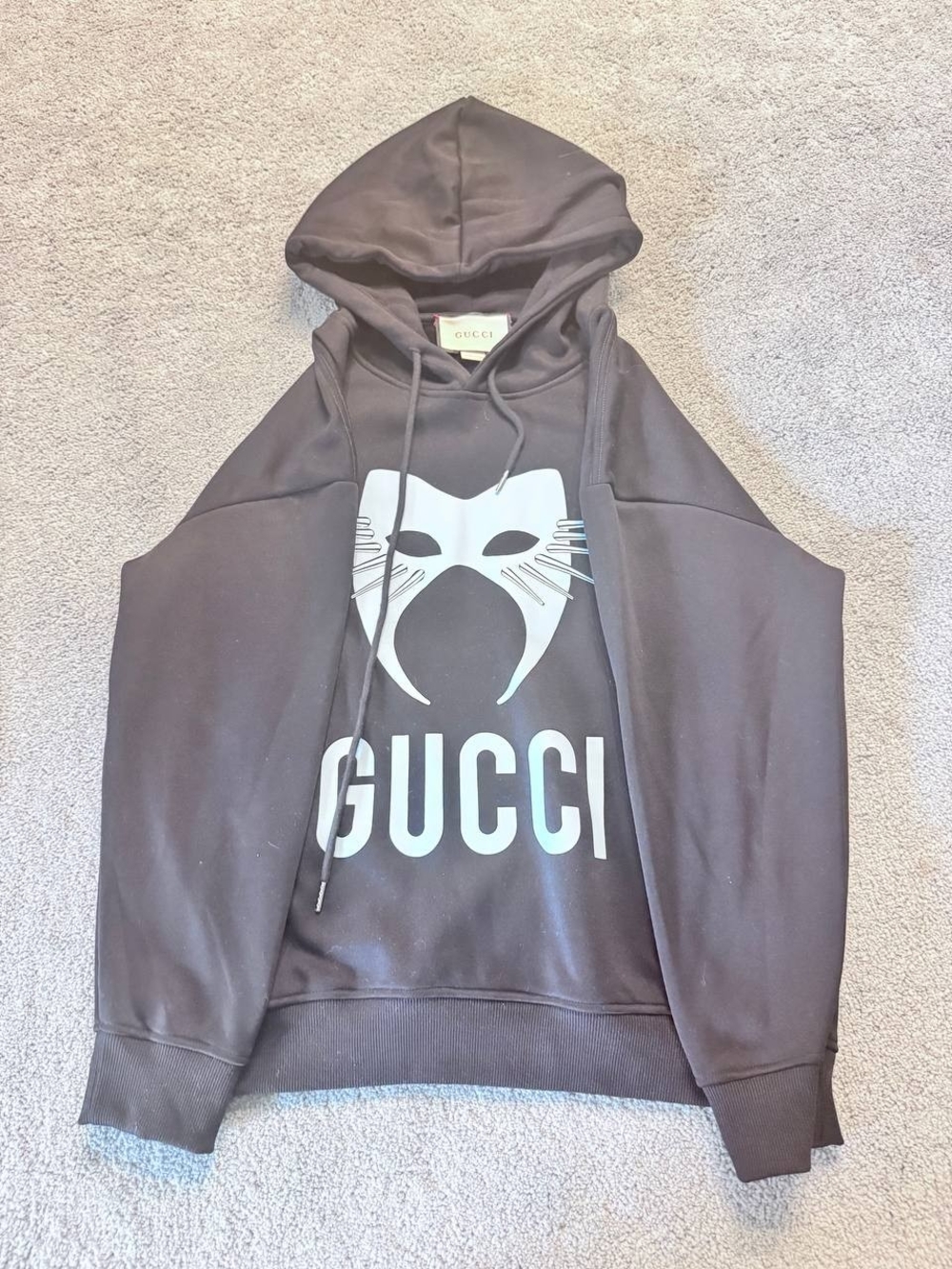 Gucci Black Graphic Logo Hoodie